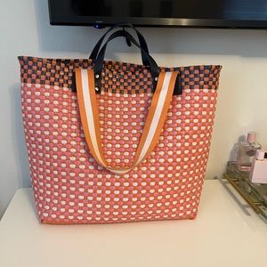 Anthropologie Beach Tote with Mini Bag